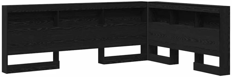 vidaXL Κεφαλάρι Αποθήκης με ράφι Μαύρη δρυς 135 cm Επεξεργασμένο ξύλο