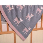 Κουβέρτα γκρι baby 80x100cm Liolios Home 2674 BABY DEER