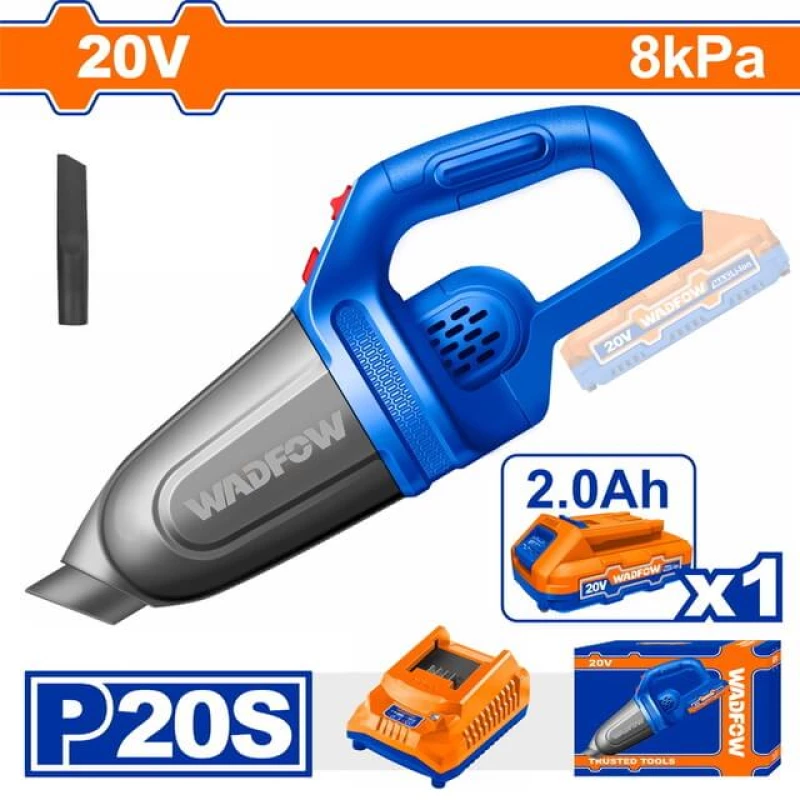 WADFOW Σκουπάκι Μπαταρίας Li-ion 20V/ 2Ah/1 Μπαταρία (WLV20201E)
