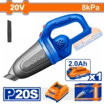 WADFOW Σκουπάκι Μπαταρίας Li-ion 20V/ 2Ah/1 Μπαταρία (WLV20201E)