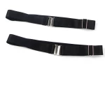 Black Adjustable Buckles Elastic Leg Rings