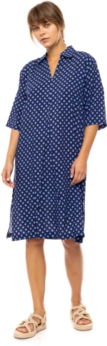 Γυναικείο Beachdress Pink Label - Φόρεμα - BLUE AZURE - Viscose - 3/4 Μανίκι