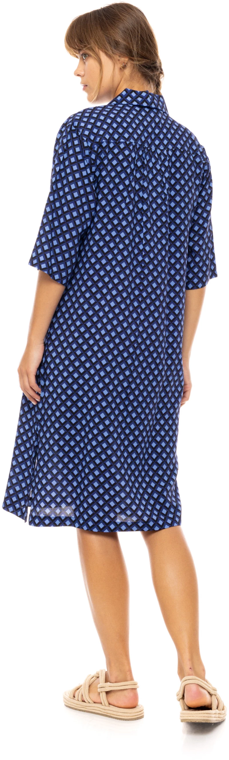 Γυναικείο Beachdress Pink Label - Φόρεμα - BLUE AZURE - Viscose - 3/4 Μανίκι