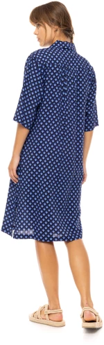 Γυναικείο Beachdress Pink Label - Φόρεμα - BLUE AZURE - Viscose - 3/4 Μανίκι