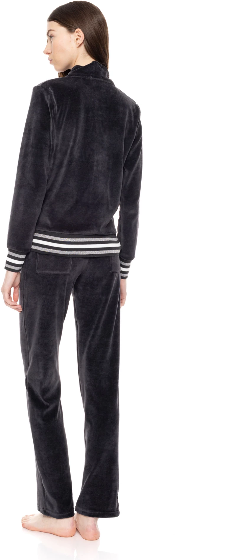 Γυναικεία Φόρμα Pink Label - Με ζακέτα - Γκρι - Cotton - Regular Fit