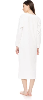 Γυναικείο Νυχτικό Pink Label - Λευκό - VELVET STRIPE - Regular Fit - Cotton