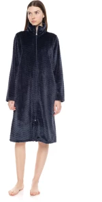 Γυναικεία Ρόμπα Pink Label - Fleece - Midi - Yacht Blue - Polyester - Regular Fit