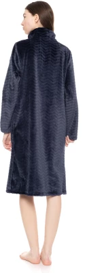 Γυναικεία Ρόμπα Pink Label - Fleece - Midi - Yacht Blue - Polyester - Regular Fit
