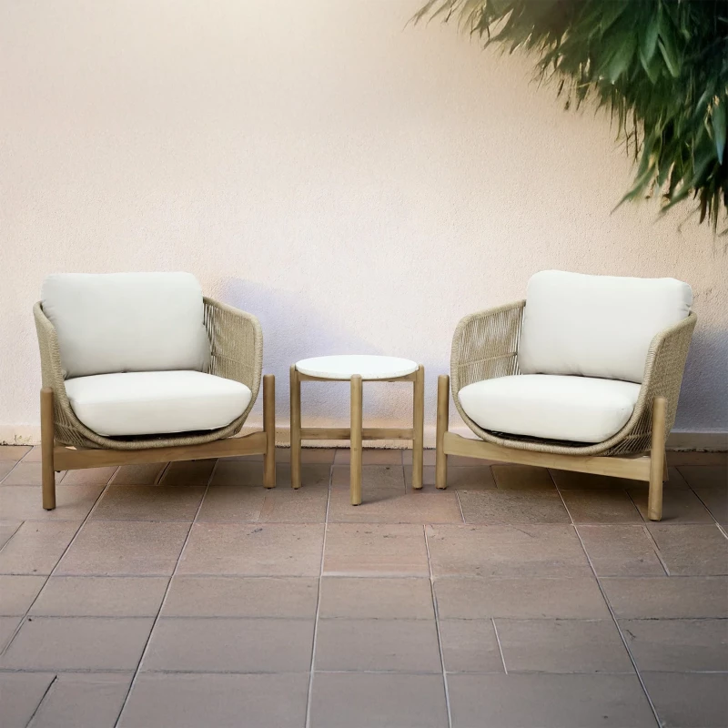 Treviso Πολυθρόνα ξύλινη acacia wood  86x80x64cm  17060-1