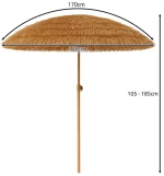Ομπρέλα Κήπου Ψάθινη Hawaiian 170 cm – Μπεζ 25326 Gardlov