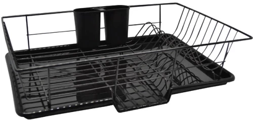 ΠΙΑΤΟΘΗΚΗ ΜΕΤΑΛΛΙΚΗ ΜΑΥΡΗ 48x30x11εκ. - Ankor 810390