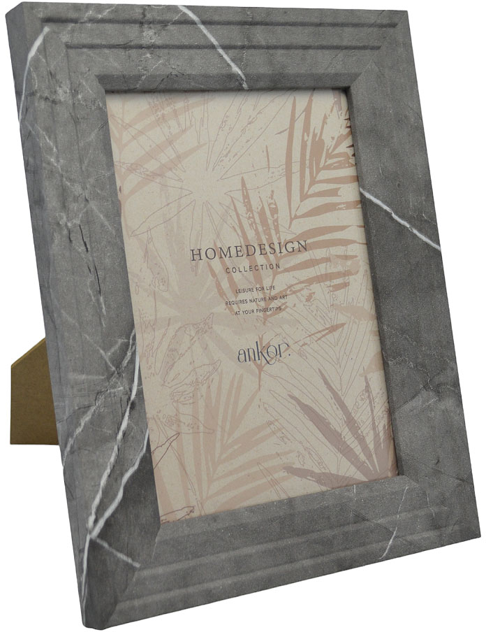 ΚΟΡΝΙΖΑ ΞΥΛΙΝΗ 10x15εκ. ΣΕ ΓΚΡΙ ΧΡΩΜΑ ΜΕ ΜΑΡΜΑΡΙΝΗ ΟΨΗ  - Ankor 23218-4