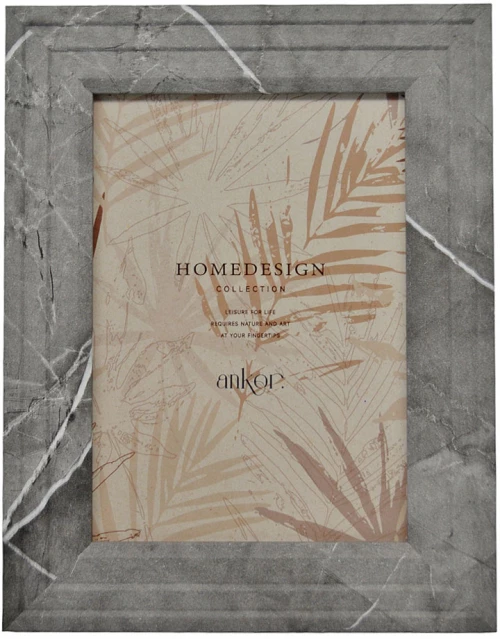 ΚΟΡΝΙΖΑ ΞΥΛΙΝΗ 10x15εκ. ΣΕ ΓΚΡΙ ΧΡΩΜΑ ΜΕ ΜΑΡΜΑΡΙΝΗ ΟΨΗ  - Ankor 23218-4