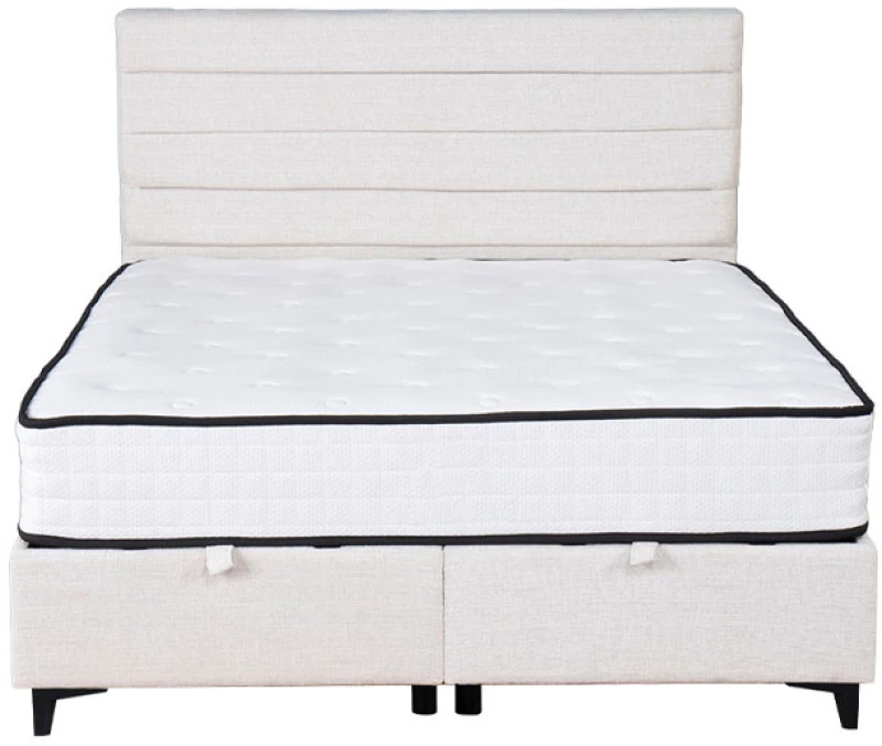 LIBERTA UTOPIA ΚΡΕΒΑΤΙ ΜΕ ΑΠΟΘΗΚ. ΧΩΡΟ ΚΑΙ ΣΤΡΩΜΑ WHITE SMOOTH 06-900 207x160x115