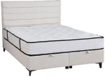 LIBERTA UTOPIA ΚΡΕΒΑΤΙ ΜΕ ΑΠΟΘΗΚ. ΧΩΡΟ ΚΑΙ ΣΤΡΩΜΑ WHITE SMOOTH 06-900 207x160x115