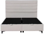LIBERTA UTOPIA ΚΡΕΒΑΤΙ ΜΕ ΑΠΟΘΗΚ. ΧΩΡΟ ΚΑΙ ΣΤΡΩΜΑ WHITE SMOOTH 06-900 207x160x115