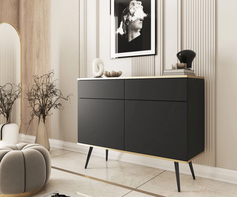 Μπουφές Oro Ανθρακί 107x85x39cm