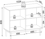 Μπουφές Japandi Λευκό Kazmir 103x83x39cm