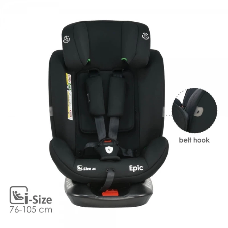 Bebe stars Κάθισμα Αυτοκινήτου Epic Isofix i-Size 360° Black 921-188