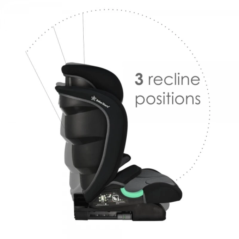Bebe stars Κάθισμα Αυτοκινήτου Max Isofix i-Size  100-150cm Grey 936-186