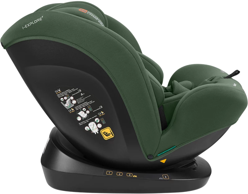Kikka Boo Car seat 40-150 cm i-Explore 2 i-SIZE Army Green 31002100106