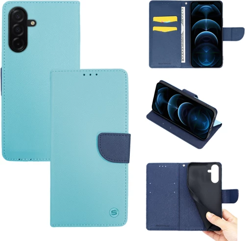 Θήκη Πορτοφόλι Sonique Trend Wallet Samsung Galaxy A26 5G Σιέλ / Σκούρο Μπλε