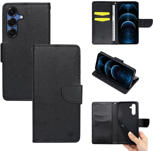 Θήκη Πορτοφόλι Sonique Trend Wallet Samsung Galaxy S25 Plus Μαύρο