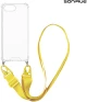 Θήκη Σιλικόνης με Strap Sonique Armor Clear Apple iPhone 16e Κίτρινο