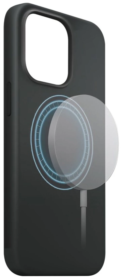 Xqisit np silicone case anti bac magsafe for iphone 14 black