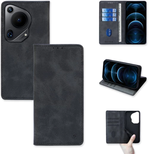 Θήκη Πορτοφόλι Vintage Magnet Wallet Sonique Huawei Pura 70 Ultra Μαύρο