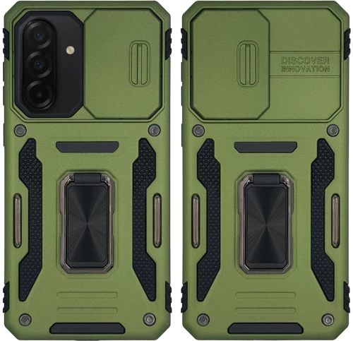 Θήκη Ring Armor CamShield Sonique για Samsung Galaxy A26 5G Χακί