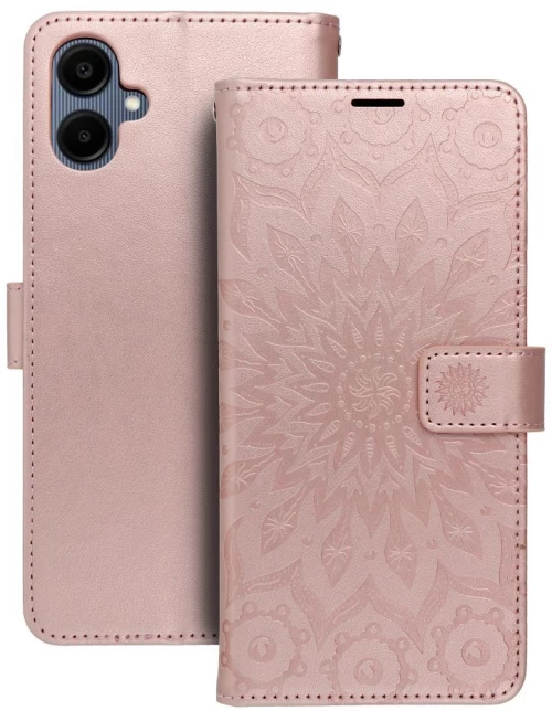 Mezzo Book Case For Samsung A06 Mandala Rose Gold