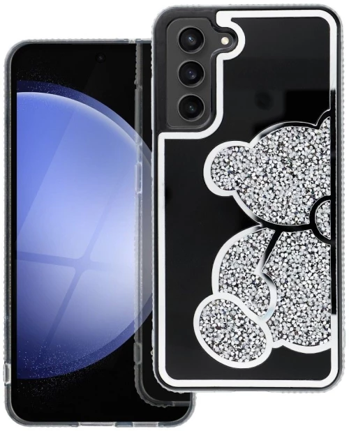 Teddy Bear Case For Samsung S25 Edge Silver