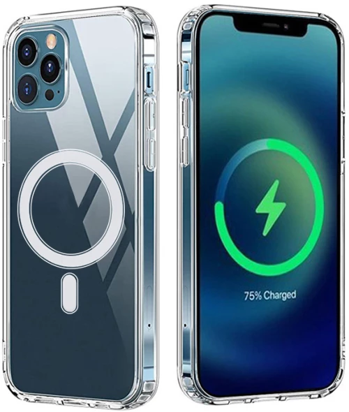 Anti shock 1,5 mm mag case for iphone 16 plus 6,7" transparent big hole