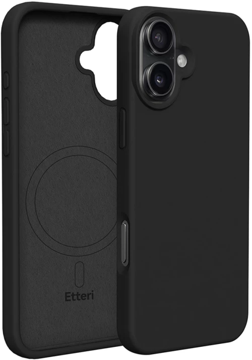 Etteri silicone mag case for iphone 16 plus 6,7" black