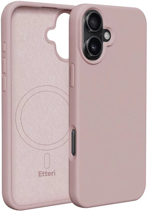 Etteri silicone mag case for iphone 16 6,1" light pink