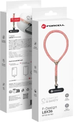 Forcell F-Design L8X36 Wrist Phone Lanyard With Adjustable Length (Max 18Cm In The Loop) Pink White
