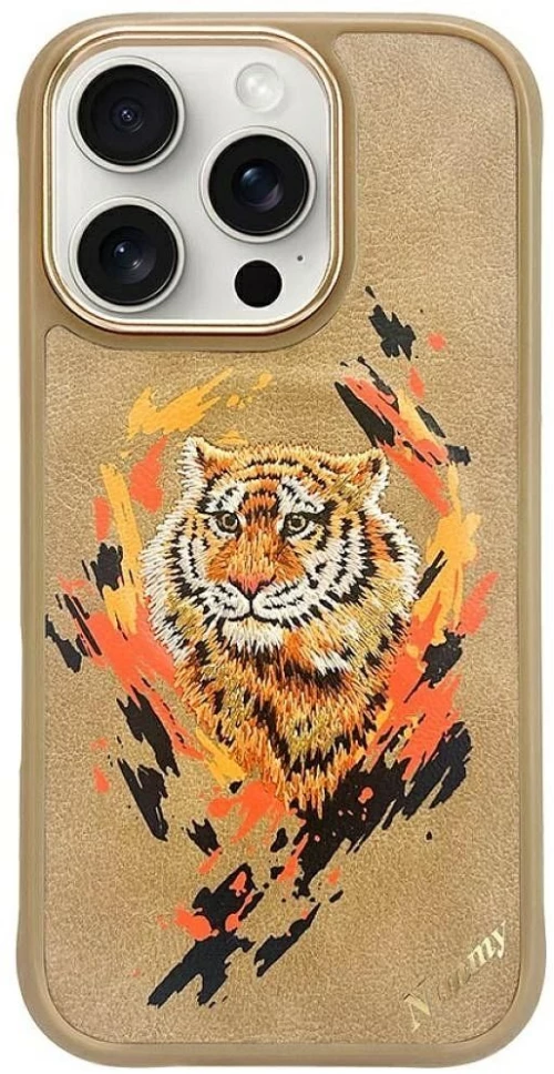 Nimmy Case Tiger Compatible With Magsafe For Iphone 16 Pro Light Brown