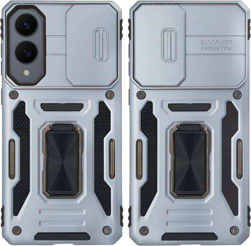 Θήκη Ring Armor CamShield Sonique για Samsung Galaxy S25 Edge Γκρι