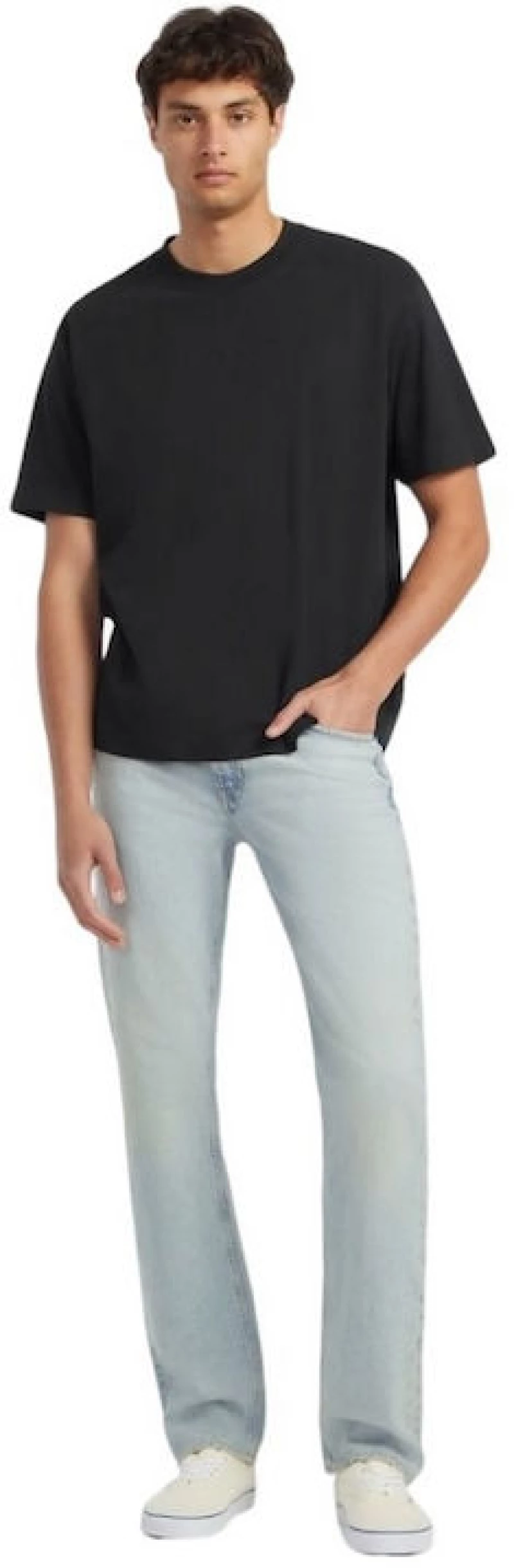Guess ανδρικό βαμβακερό t-shirt oversized fit μαύρο M4YI44K8FQ4-JBLK