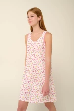 Vamp γυναικείο νυχτικό cotton regular fit 22274-pink sea