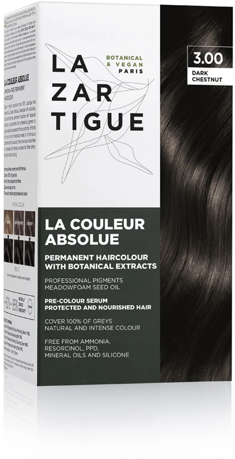 Lazartigue, La Couleur Absolue, Permanent Hair Dye, 3.00 Dark Chestnut, 143 ml