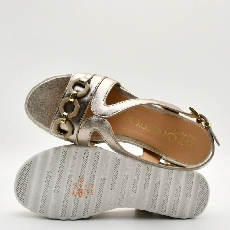 Πλατφόρμες Γυναικείες Stonefly 222407 Z00 Parky 31 Laminated σε μπρονζέ δέρμα