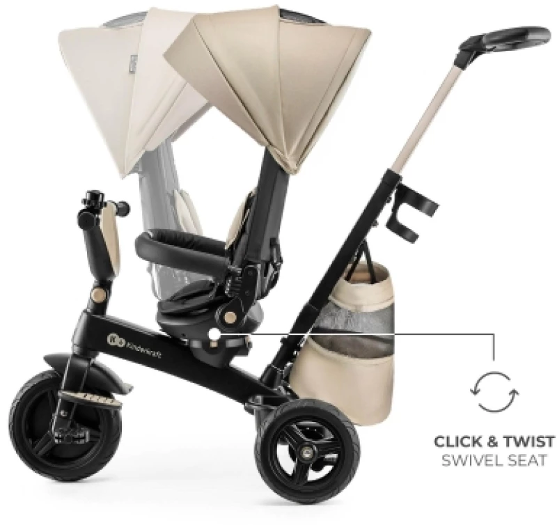 Τρίκυκλο Ποδήλατο Kinderkraft Easytwist Beige KREASY00BEG0000