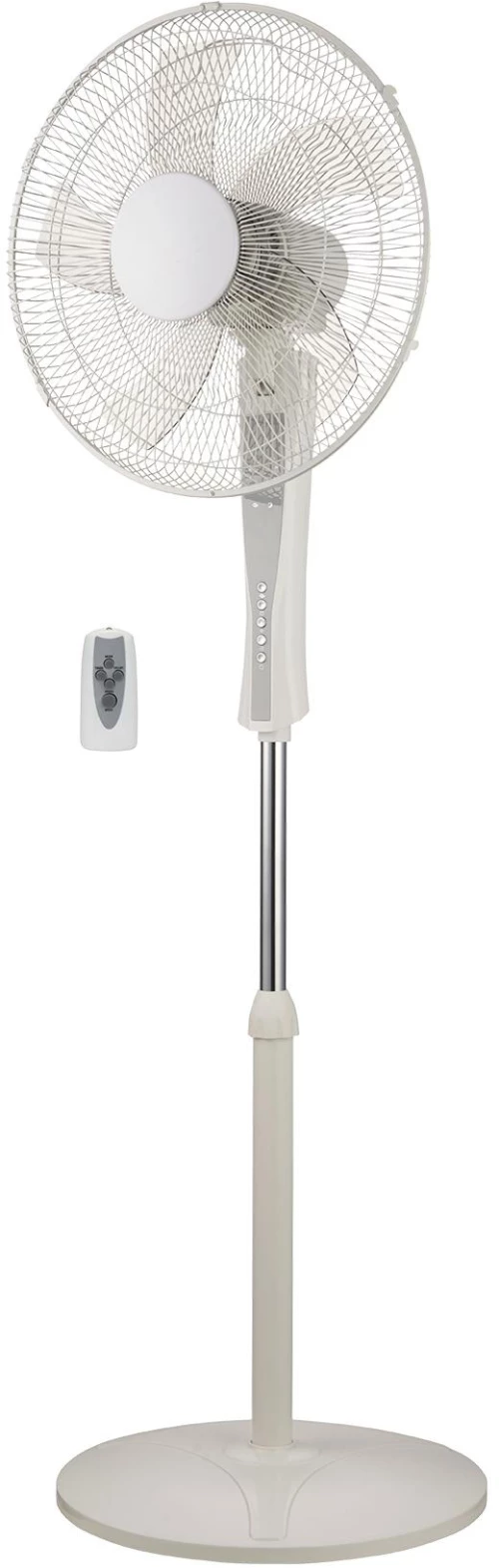 Adeleq Ανεμιστήρας Ορθοστάτης Φ40cm 45W 5 Πτερύγια Με Τηλεχειριστήριο Λευκός 18-110