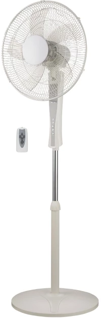 Adeleq Ανεμιστήρας Ορθοστάτης Φ40cm 45W 5 Πτερύγια Με Τηλεχειριστήριο Λευκός 18-110