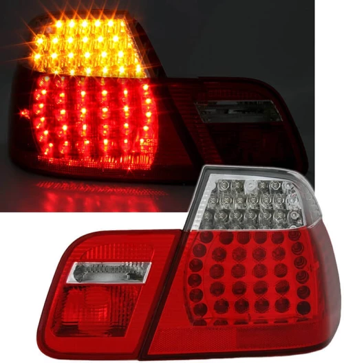 Πισινά Φανάρια Set Για Bmw 3 E46 Sedan 01-05 Led Κόκκινο/Crystal Eagle Eyes