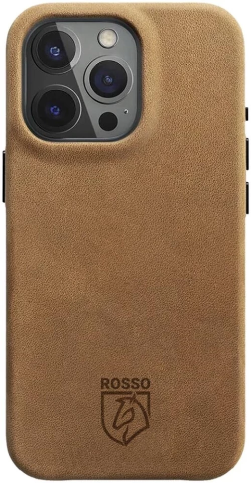 Θήκη Apple iPhone 16 Pro - Rosso Elite Back Cover Δερμάτινη με MagSafe - Light Brown (8719246454189)
