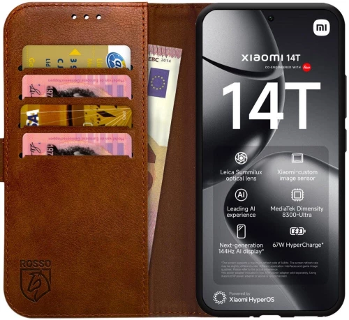 Θήκη Xiaomi 14T Rosso Element PU Πορτοφόλι - Brown (8719246465758)