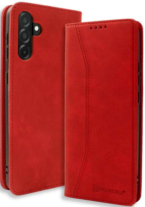 Θήκη Samsung Galaxy A56 Bodycell Book Case Πορτοφόλι - Red (5206015080517)